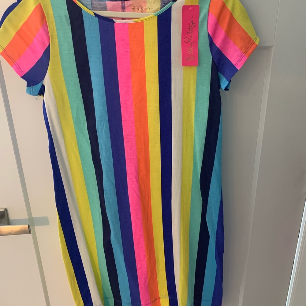 NWT-Lilly Pulitzer Marlowe Rainbow Tshirt Dress